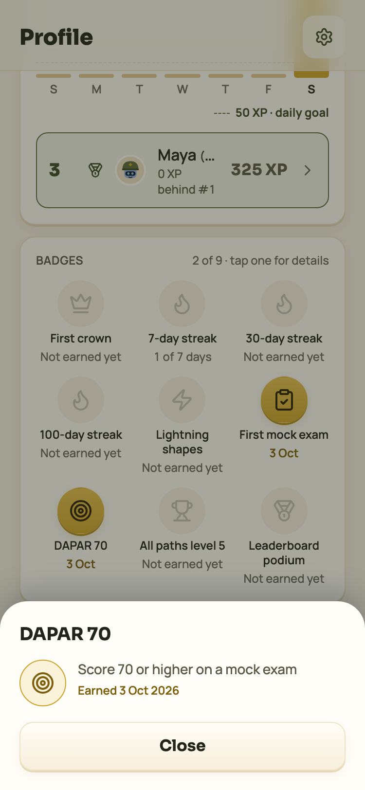 A badge celebration